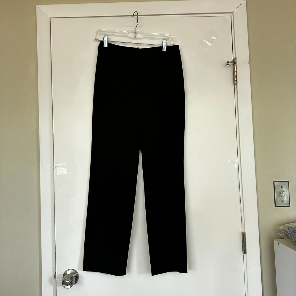 Talbots Black Stretch Trousers Petite Size 4 Classic Fit Dress Pants Workwear - Picture 2 of 2